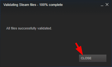 csgo files validated