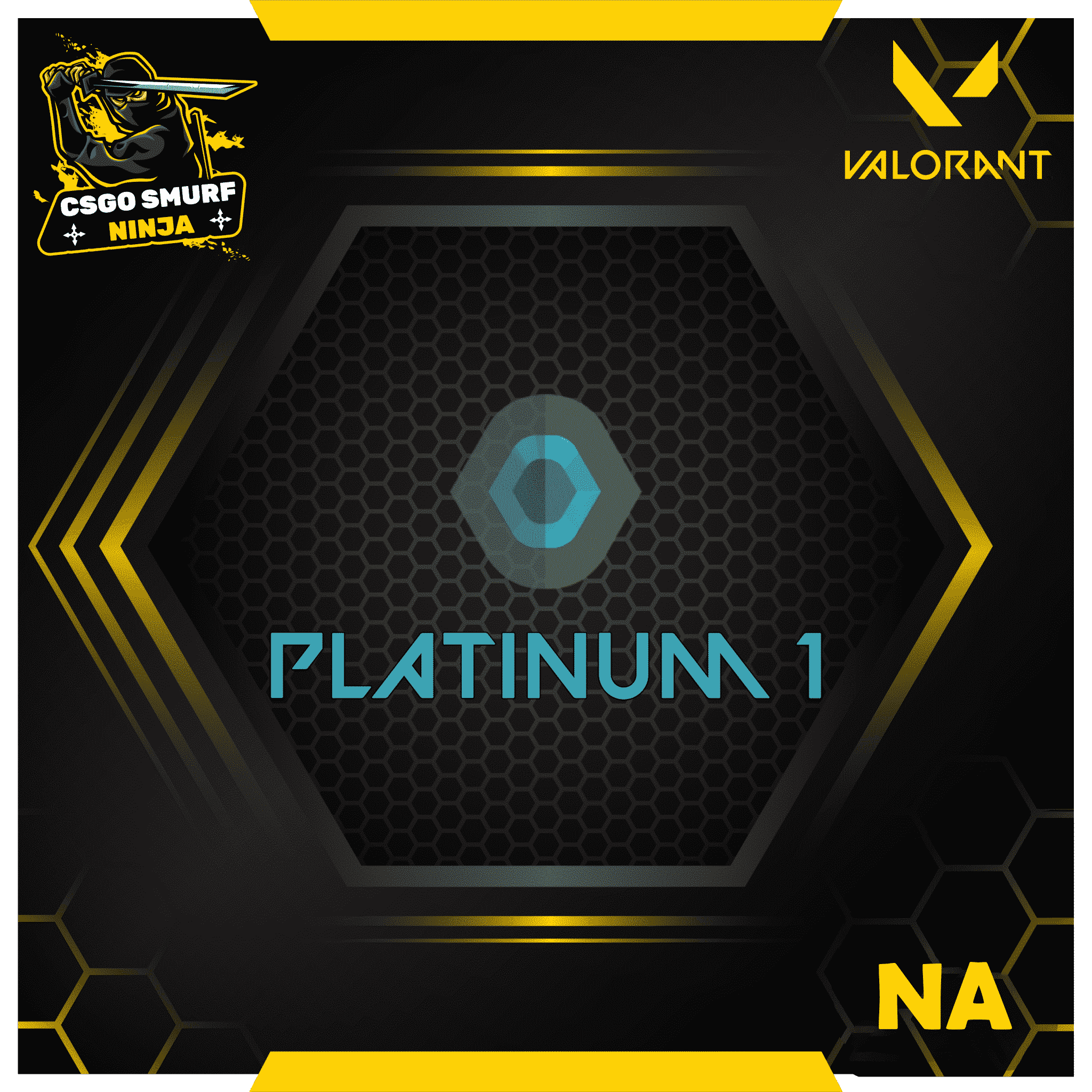 Valorant | Platinum 1 Rank | NA Region - CsgoSmurfNinja