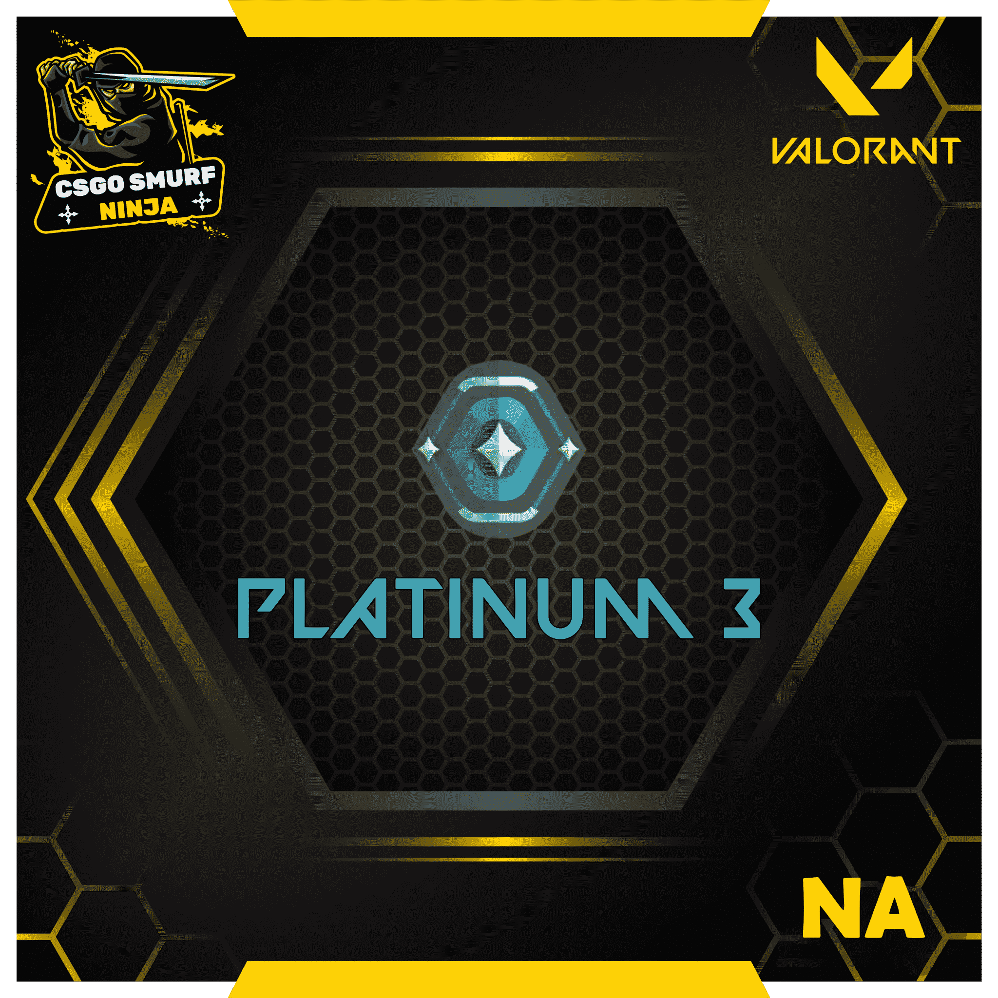 Valorant | Platinum 3 Rank | NA Region - CsgoSmurfNinja