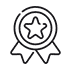 Top Rating Badge icon with transparent background