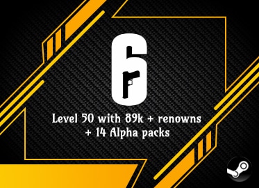 Rainbow Six Siege- Level 50 with 89K + renowns + 14 Alpha packs